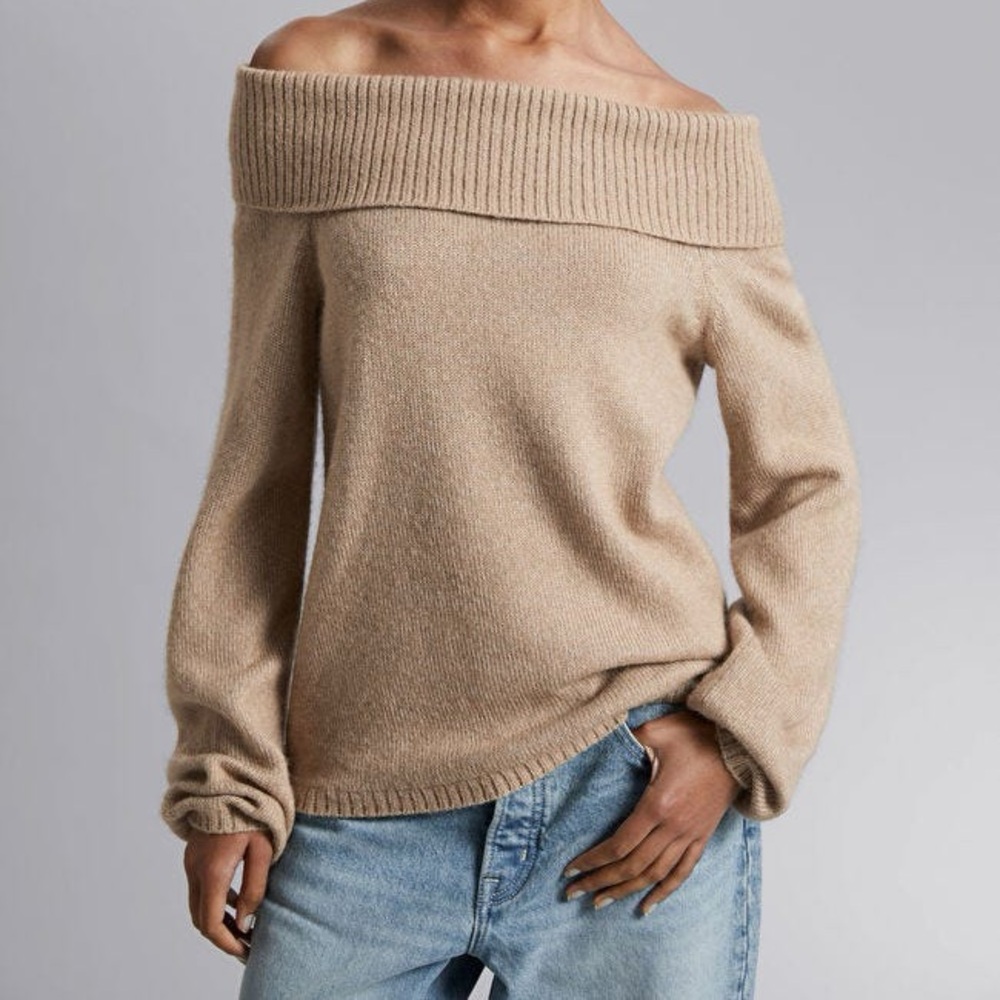 & Other Stories wool off-the-shoulder sweater SZ S